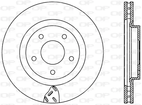 спирачен диск OPEN PARTS BDR2435.20