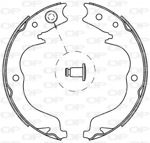 комплект спирачна челюст OPEN PARTS BSA2219.00