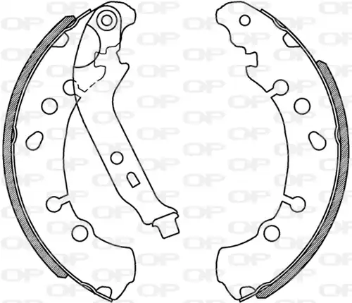 комплект спирачна челюст OPEN PARTS BSA2230.00