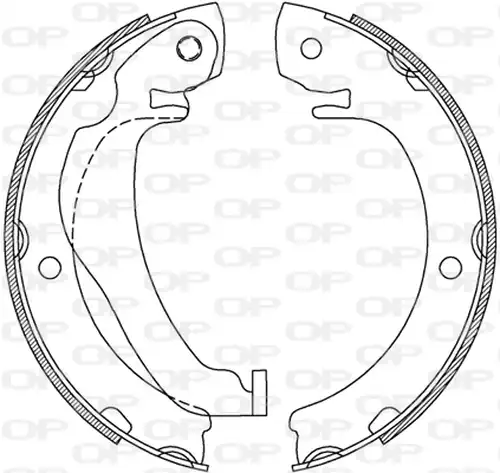 комплект спирачна челюст OPEN PARTS BSA2245.00