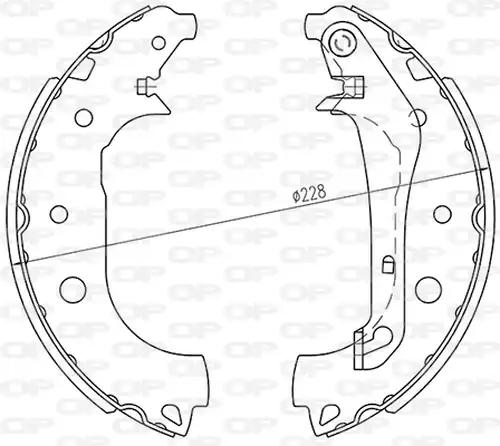 комплект спирачна челюст OPEN PARTS BSA2262.00