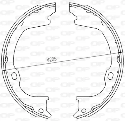 комплект спирачна челюст OPEN PARTS BSA2263.00