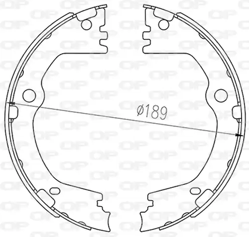 комплект спирачна челюст OPEN PARTS BSA2267.00