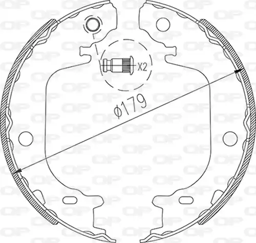 комплект спирачна челюст OPEN PARTS BSA2269.00