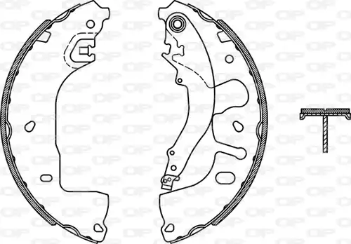 комплект спирачна челюст OPEN PARTS BSA2280.00