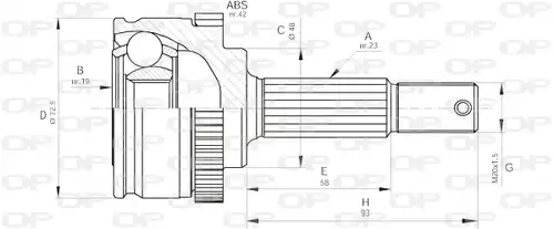 каре комплект, полуоска OPEN PARTS CVJ5197.10