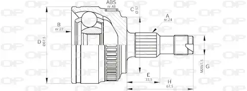 каре комплект, полуоска OPEN PARTS CVJ5354.10