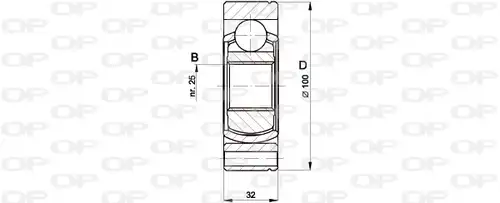 каре комплект, полуоска OPEN PARTS CVJ5399.20