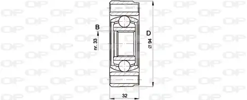 каре комплект, полуоска OPEN PARTS CVJ5402.20