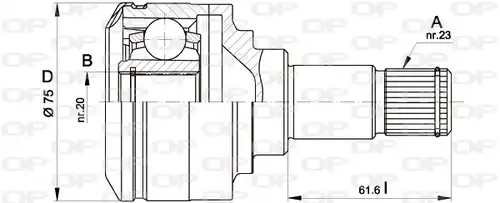 каре комплект, полуоска OPEN PARTS CVJ5406.20