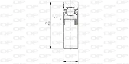 каре комплект, полуоска OPEN PARTS CVJ5408.20