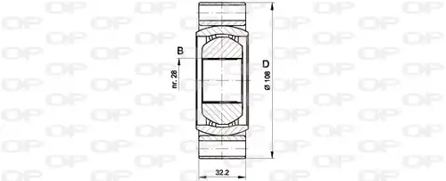 каре комплект, полуоска OPEN PARTS CVJ5415.20