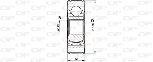 каре комплект, полуоска OPEN PARTS CVJ5419.20