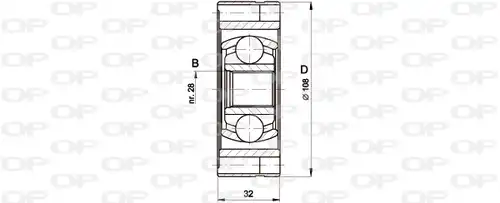 каре комплект, полуоска OPEN PARTS CVJ5422.20