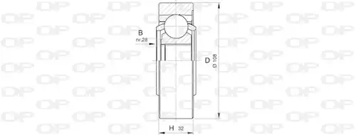 каре комплект, полуоска OPEN PARTS CVJ5423.20