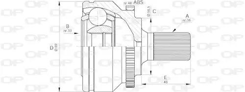 каре комплект, полуоска OPEN PARTS CVJ5590.10