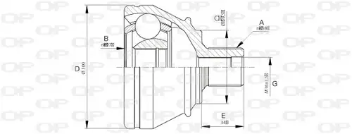 каре комплект, полуоска OPEN PARTS CVJ5667.10