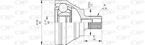 каре комплект, полуоска OPEN PARTS CVJ5699.10