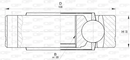 каре комплект, полуоска OPEN PARTS CVJ5819.20