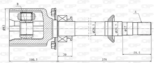 каре комплект, полуоска OPEN PARTS CVJ5849.20