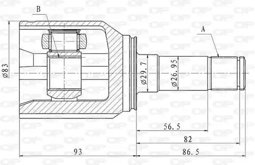 каре комплект, полуоска OPEN PARTS CVJ5851.20