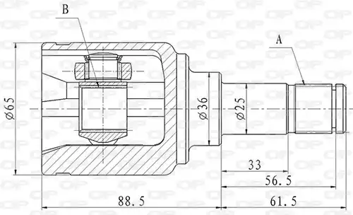 каре комплект, полуоска OPEN PARTS CVJ5853.20