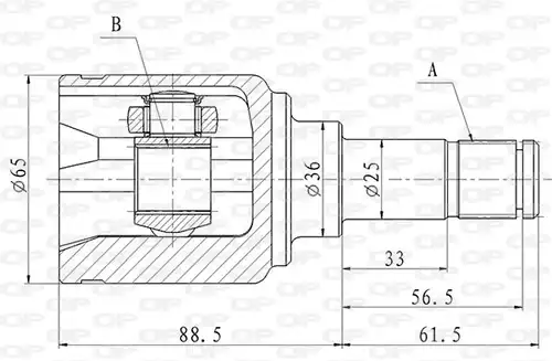 каре комплект, полуоска OPEN PARTS CVJ5854.20