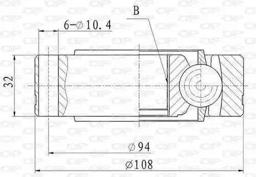 каре комплект, полуоска OPEN PARTS CVJ5863.20