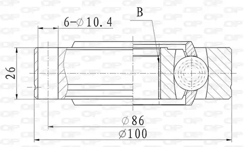 каре комплект, полуоска OPEN PARTS CVJ5868.20