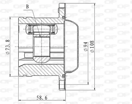 каре комплект, полуоска OPEN PARTS CVJ5869.20