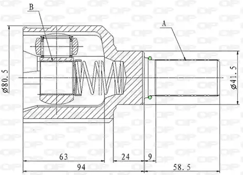 каре комплект, полуоска OPEN PARTS CVJ5870.20