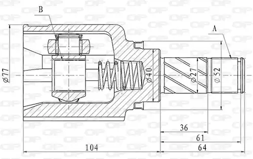 каре комплект, полуоска OPEN PARTS CVJ5874.20