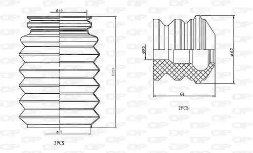 прахозащитен комплект, амортисьор OPEN PARTS DCK5097.04