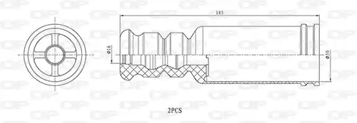 прахозащитен комплект, амортисьор OPEN PARTS DCK5102.02