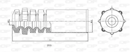 прахозащитен комплект, амортисьор OPEN PARTS DCK5105.02