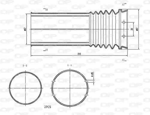 прахозащитен комплект, амортисьор OPEN PARTS DCK5114.02