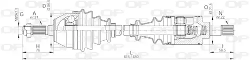 полуоска OPEN PARTS DRS6030.00