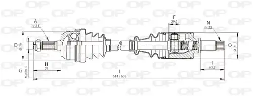 полуоска OPEN PARTS DRS6084.00