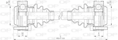 полуоска OPEN PARTS DRS6219.00