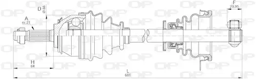 полуоска OPEN PARTS DRS6263.00