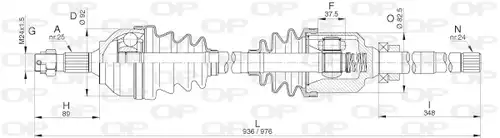 полуоска OPEN PARTS DRS6292.00