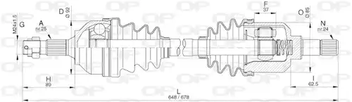 полуоска OPEN PARTS DRS6293.00