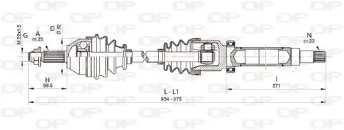 полуоска OPEN PARTS DRS6322.00