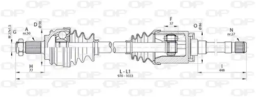 полуоска OPEN PARTS DRS6339.00