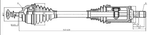 полуоска OPEN PARTS DRS6486.00