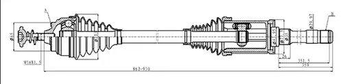 полуоска OPEN PARTS DRS6487.00