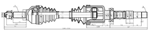 полуоска OPEN PARTS DRS6489.00