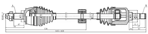 полуоска OPEN PARTS DRS6499.00