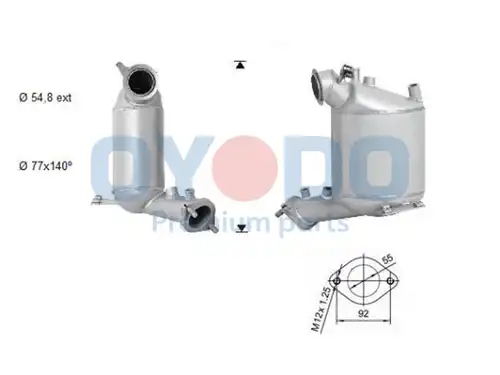 филтър за сажди/твърди частици, изпускателна система Oyodo 20N0079-OYO