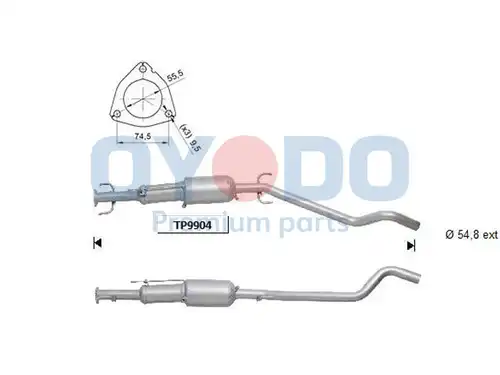 филтър за сажди/твърди частици, изпускателна система Oyodo 20N0127-OYO